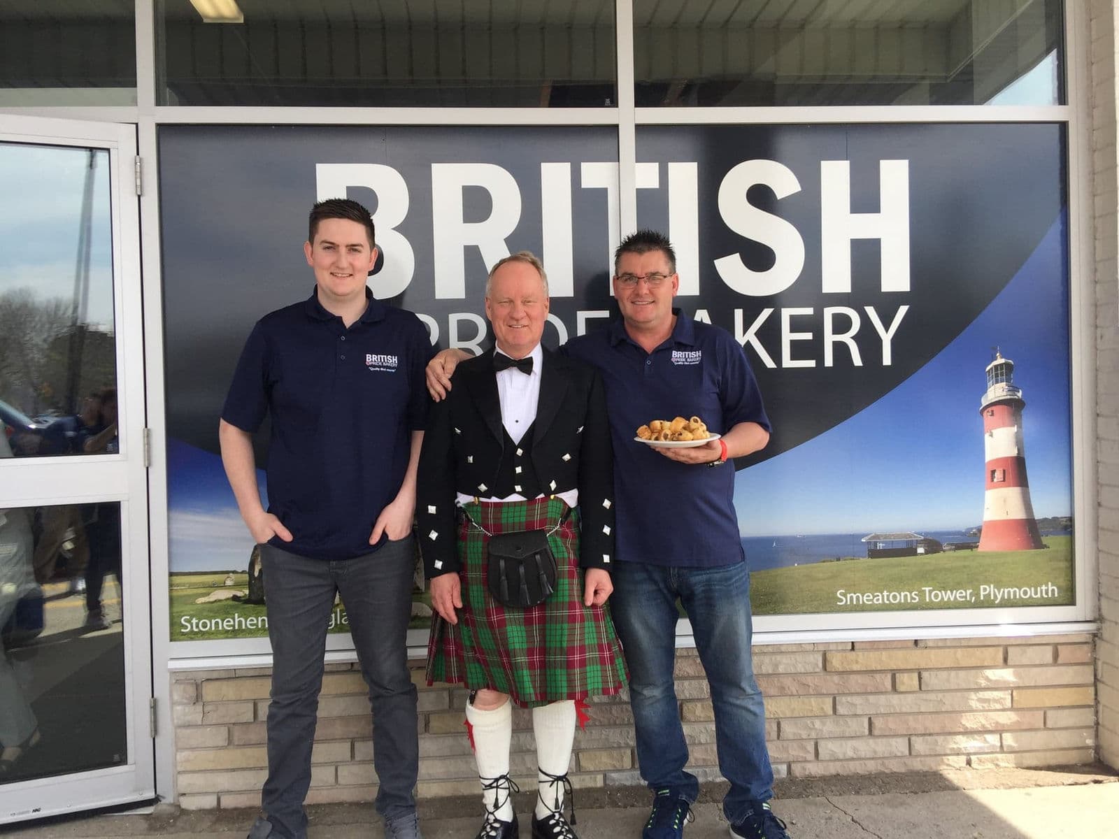 The British Pride Bakery family outside the shop